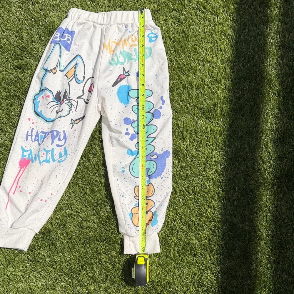 Kids colorful Graffiti Bunny Jogger set
